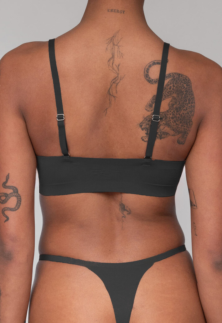 Zwarte Naadloze BH met Uitneembare Pads