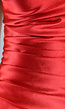 Rode Satijnen Avondjurk met One Shoulder