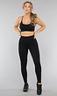 Zwarte High Waist Rib Sportlegging