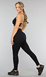 Zwarte High Waist Rib Sportlegging