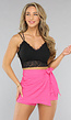 Zwarte Rib Crop Top met Padded Cups en Dunne Bandjes