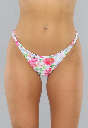 Cheeky Tanga Bikinibroekje met Bloemenprint