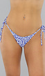 Blauw Bikini  Broekje met Strikdetail