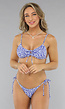 Blauw Bikini  Broekje met Strikdetail