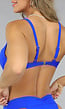 Kobalt Blauwe Push Up Bikini met Verstelbare Bandjes