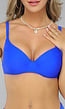 Kobalt Blauwe Push Up Bikini met Verstelbare Bandjes