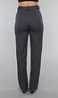 Antraciet Elastische Pantalon met Rechte Pijpen