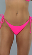 Bikini Broekje met Scrunch in Neon Roze