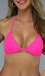 Triangel Bikini Top in Neon Roze