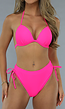 Push-Up Neon Roze Triangel Bikini Top