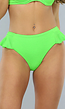 Ruffle Bikini Broekje in Neon Groen