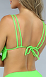 Bikini Top met Ruches in Neon Groen