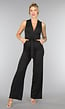 Zwarte Stretchy Jumpsuit met Ceintuur