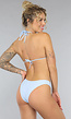 Lichtblauw Padded Triangel Bikinitopje met Schelpjes