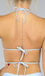 Lichtblauw Padded Triangel Bikinitopje met Schelpjes