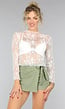 Witte Kanten See Through Top