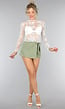 Witte Kanten See Through Top