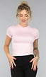 Korte Mouwen T-Shirt in Babyroze