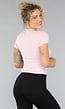 Korte Mouwen T-Shirt in Babyroze