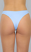 Lichtblauw Cheeky Bikini Broekje met Structuur