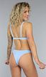 Lichtblauw Cheeky Bikini Broekje met Structuur