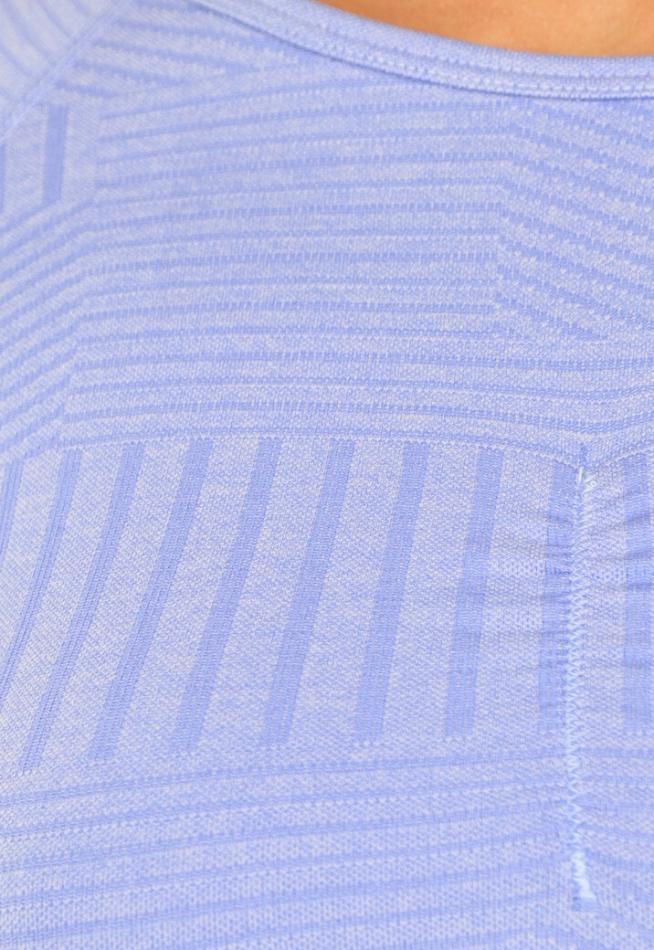 Lavendel Longsleeve Fitness Top met Print