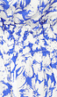 Playsuit net Ruches in Blauwe Bloemen Print