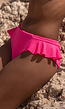 Fuchsia High Waist Bikini Broekje met Ruches