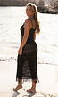 Zwarte Gehaakte Boho Strandjurk