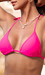 Triangel Bikini Top in Neon Roze