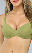 Push Up Bikini Top met Beugels in Olijfgroen