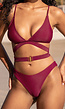 Cheeky Bikini Broekje in Wijnrood
