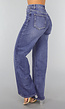 High waist Denim Broek in Donkerblauw