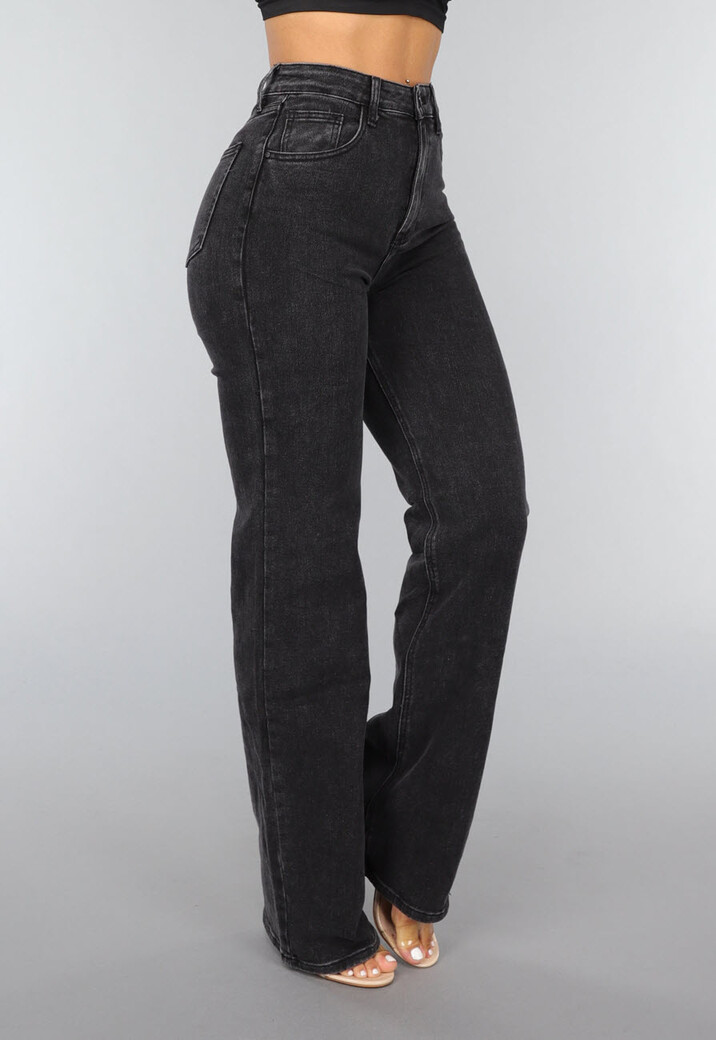 Tall Antraciet High Waist Straight Leg Jeans