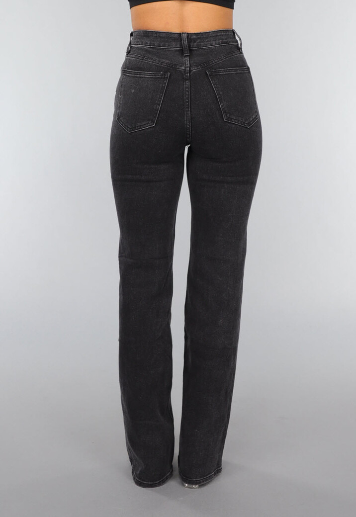 Tall Antraciet High Waist Straight Leg Jeans