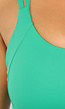 Gekruiste Groene Sporttop met Niet Uitneembare Pads