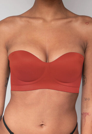 Naadloze Push Up Bh Zonder Beugels Roestbruin