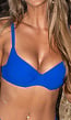 Kobalt Blauwe Push Up Bikini met Verstelbare Bandjes