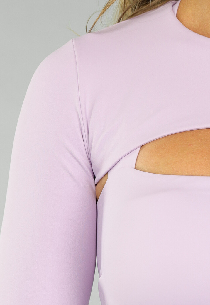 Kort Lila Overshirtje met Duimgaten