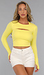 Cropped Gele Lange Mouwen Bolero