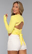 Cropped Gele Lange Mouwen Bolero