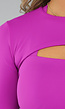 Paarse Korte Longsleeve Bolero