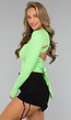 Groene Longsleeve Stretch Croptop