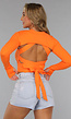 Fel Oranje Crop Bolero