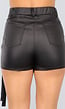 Zwarte Stretchy Overslag Cargo Skort