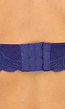 Navy Soft Bra met Kanten Design