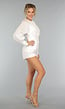 Witte Linnen Playsuit met Lange Mouwen