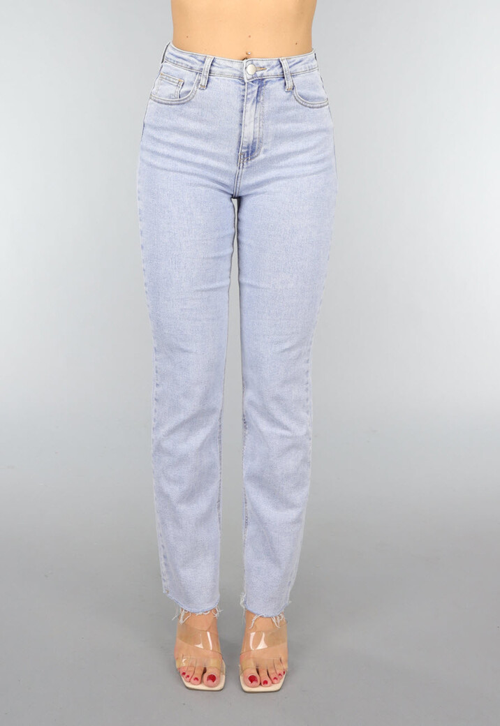 Rechte Jeans met Panterprint Sterren