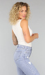 Basic Witte Top met V Hals