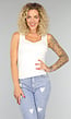 Basic Witte Top met V Hals